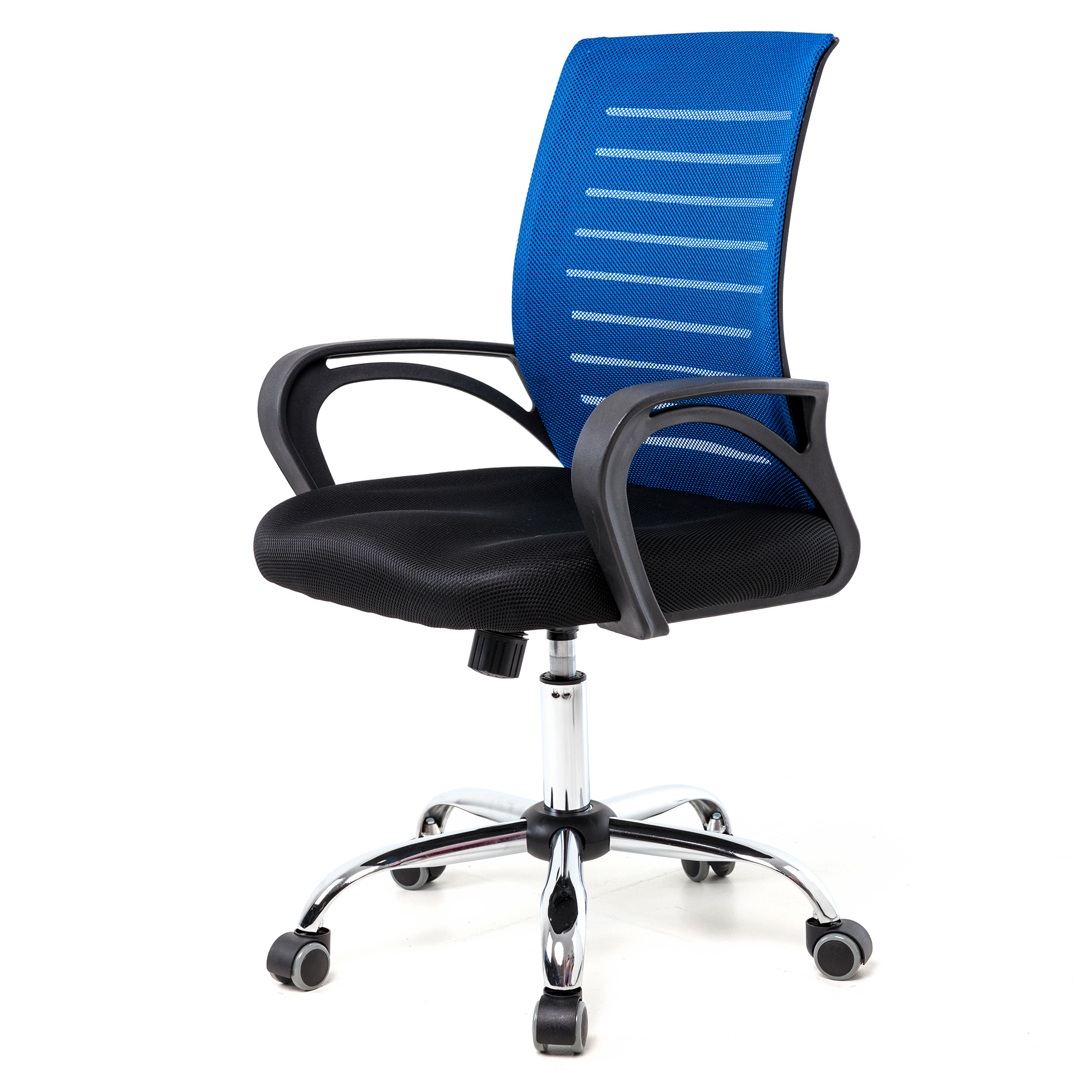 Крісло офісне GOODWIN Flash з сіткою, чорно/синє